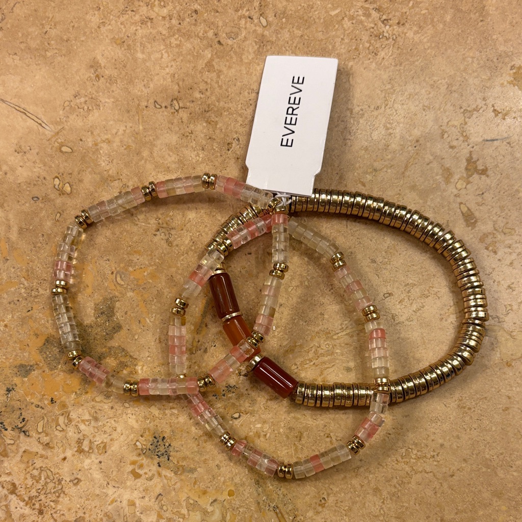 New Nwt Evereve Sami Stone Bracelet Pack